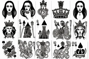 Queen of spades tattoo idea