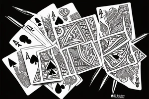 spades with the words I Love BBC tattoo idea