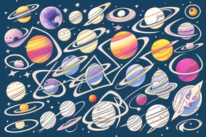 Cosmic Geometric Space Planets tattoo idea