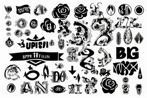 Big IX with a superscript small -ix to the top right tattoo idea