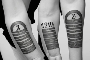 IX symbol roman numerals tattoo idea