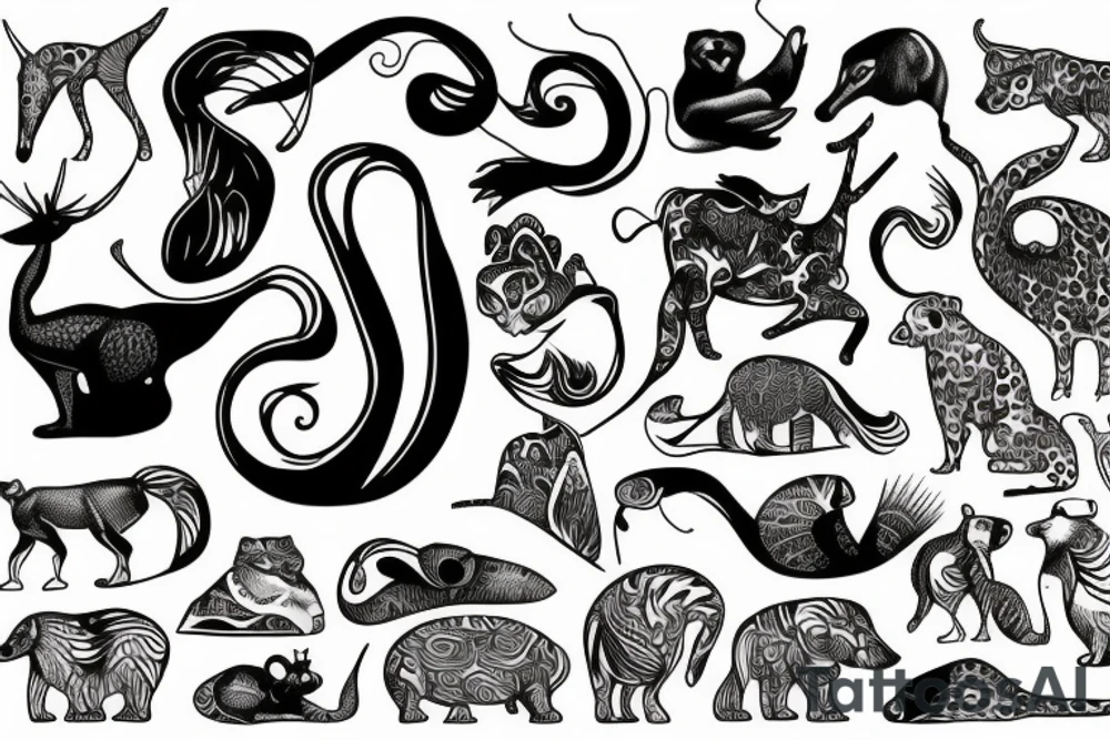 Curvy animal. tattoo idea