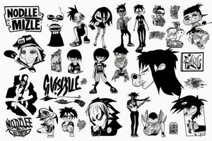 Noodle gorillaz tattoo idea