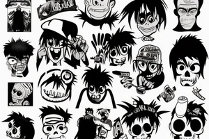 Gorillaz tattoo idea