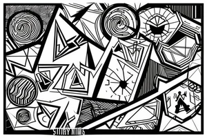 straight lines tattoo idea