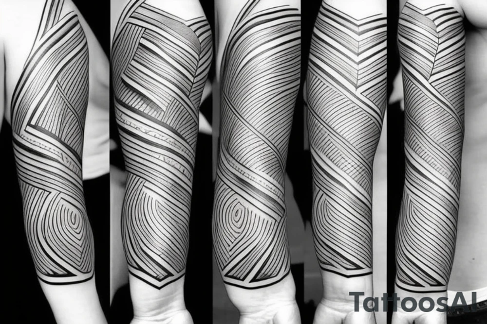straight lines tattoo idea