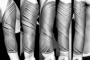 straight lines tattoo idea