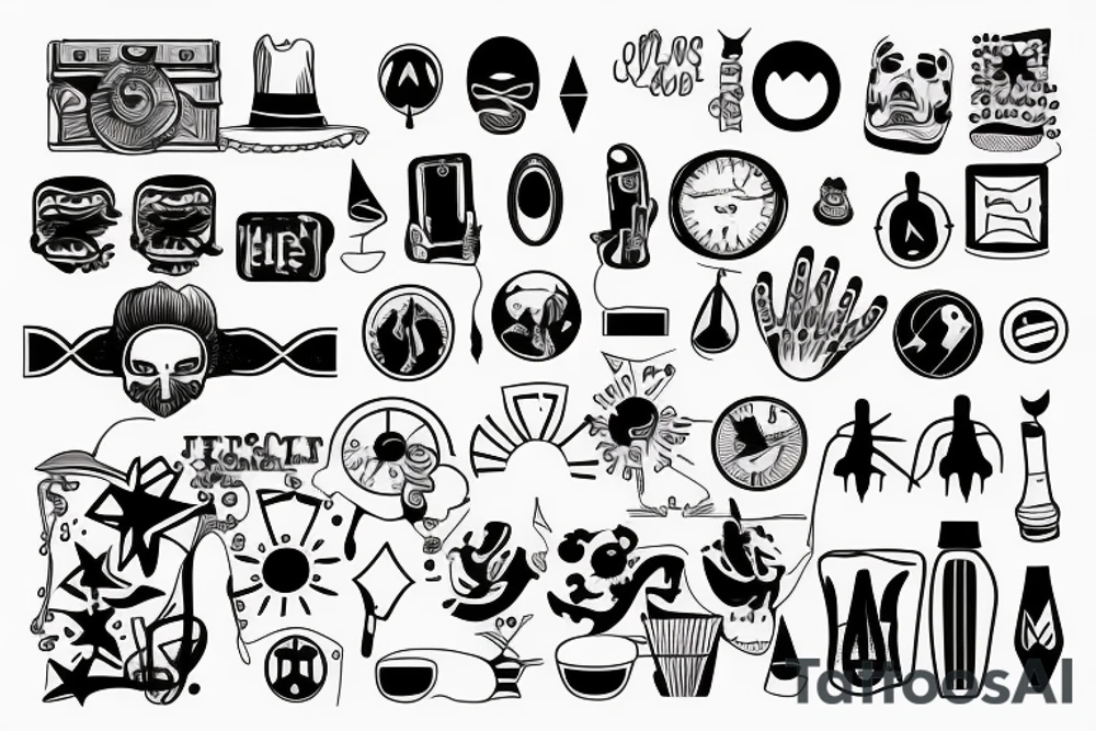 straight lines tattoo idea