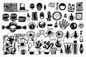 straight lines tattoo idea