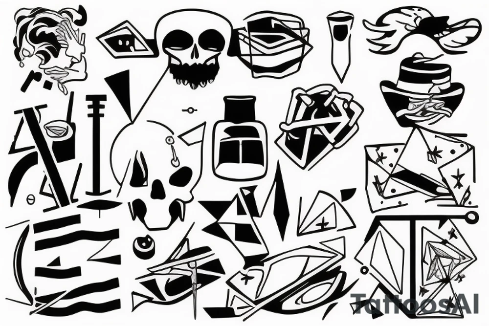 straight lines tattoo idea