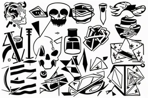 straight lines tattoo idea