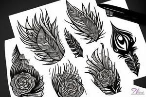 Feather Beehive tattoo idea