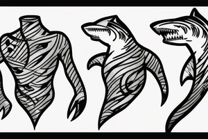 Left shoulder and chest after surgery latarjet collarbone scars shark tattoo idea