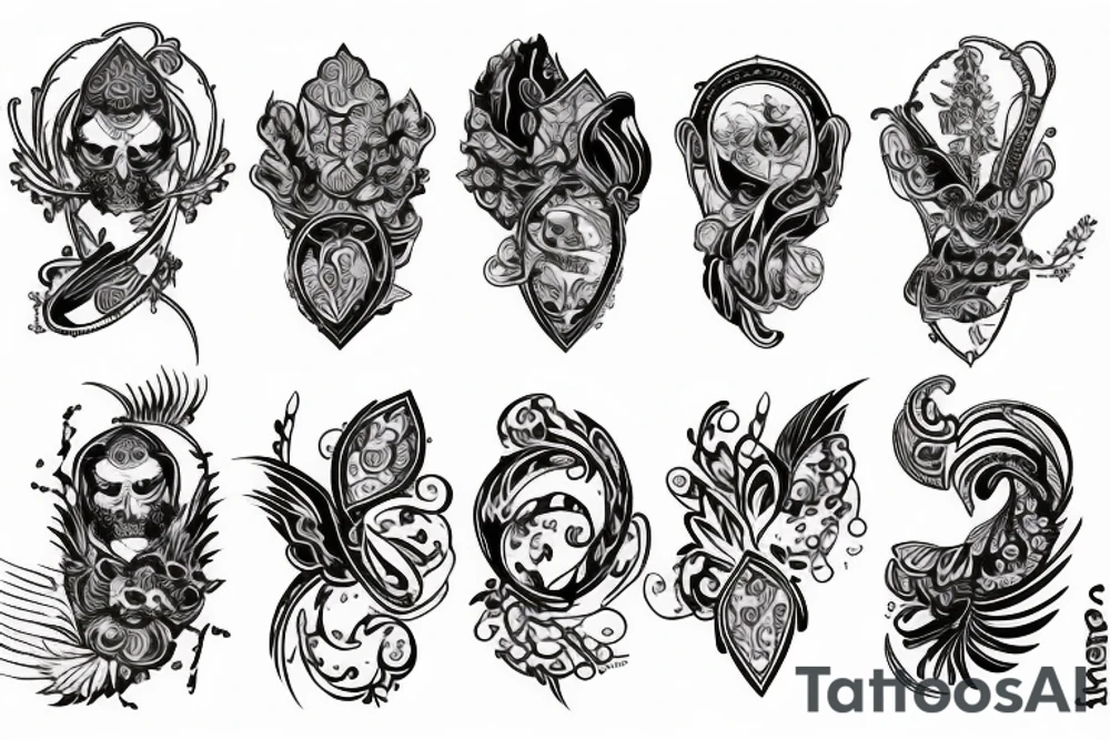 Самурай на закате tattoo idea