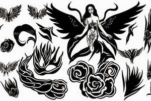 angel in hell tattoo idea
