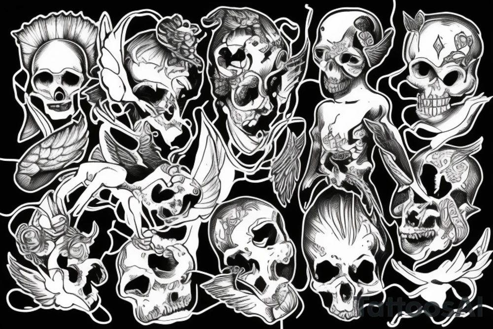 angel in hell tattoo idea