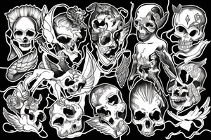 angel in hell tattoo idea
