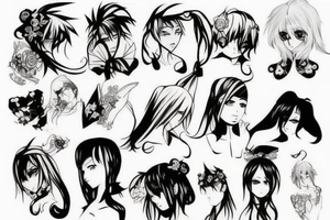 Anime characters tattoo idea