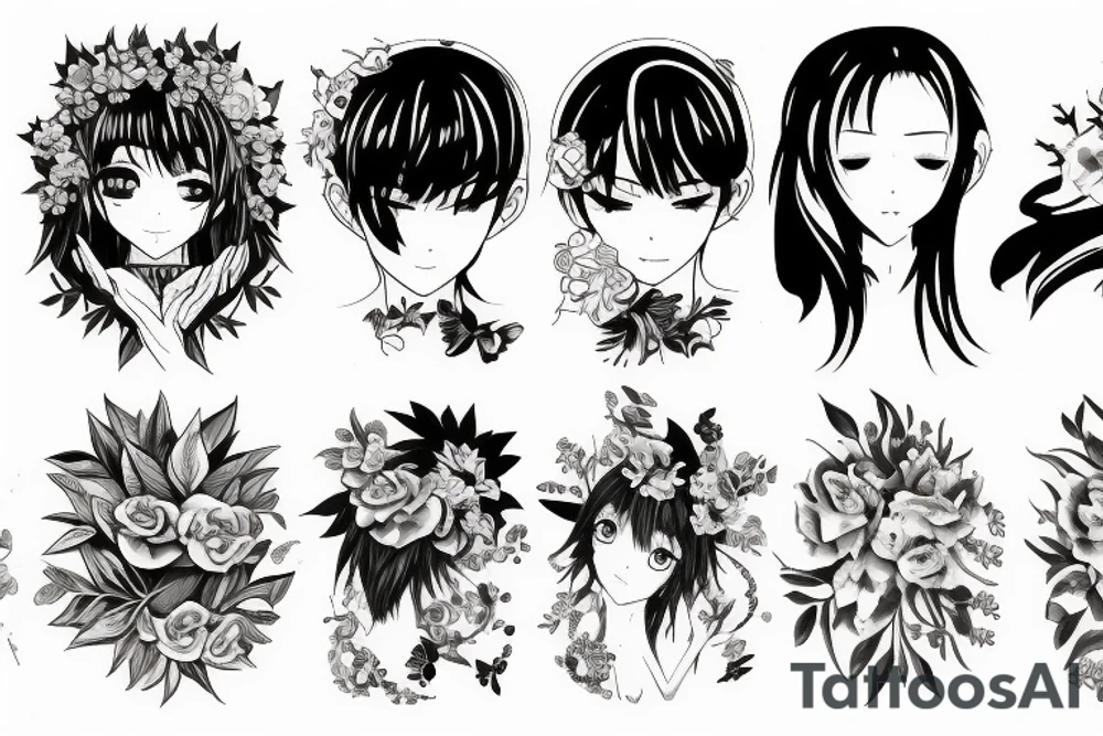 Anime to nature tattoo idea