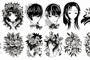 Anime to nature tattoo idea