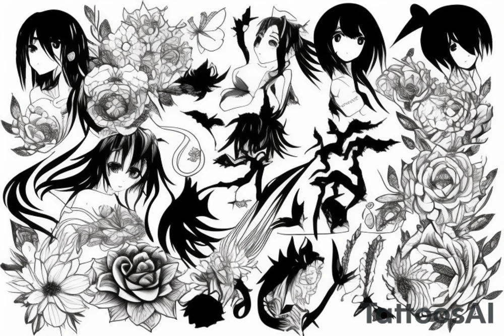 Anime to nature tattoo idea