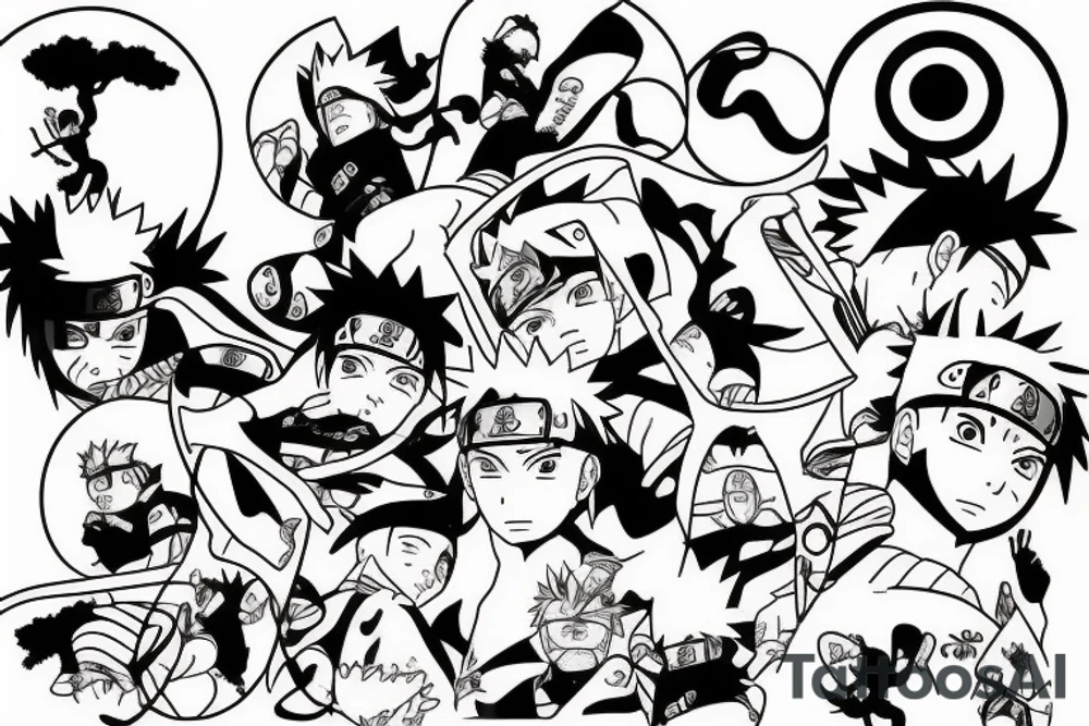 Naruto and nature tattoo idea