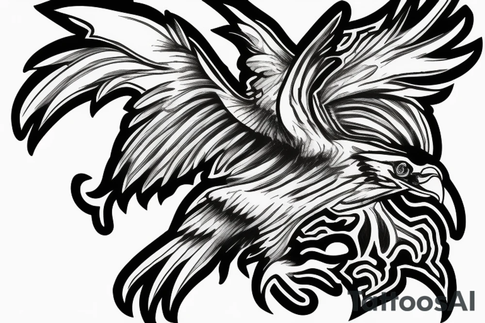 eagle with skull tattoo idea