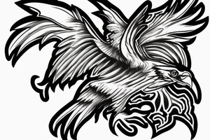 eagle with skull tattoo idea