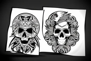 eagle with skull tattoo idea