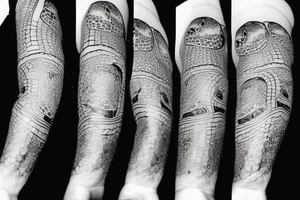 Turtle line tattoo idea
