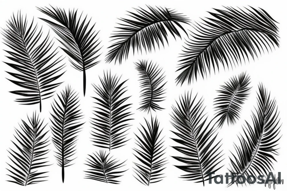 Palm branches, army,2-130 tattoo idea