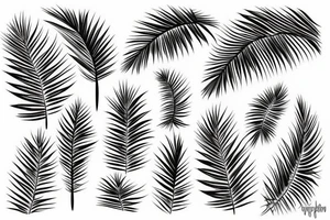 Palm branches, army,2-130 tattoo idea