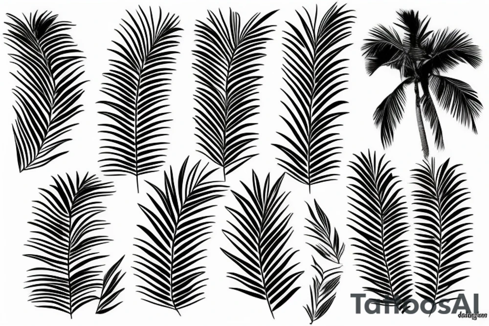 Palm branches, army,2-130 tattoo idea