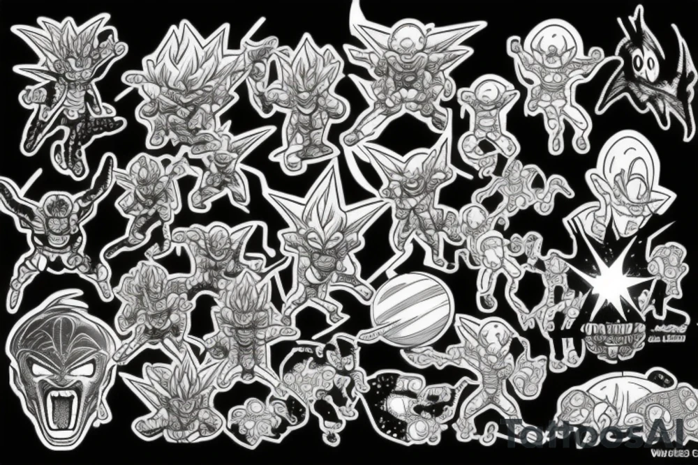 Time, aliens, Dragonball z, space, tattoo idea Time, aliens, Dragonball z, space, tattoo idea