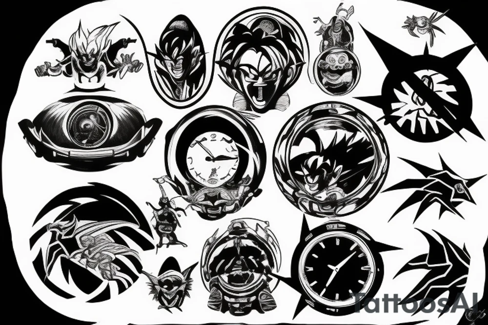 Time, aliens, Dragonball z, space, tattoo idea Time, aliens, Dragonball z, space, tattoo idea
