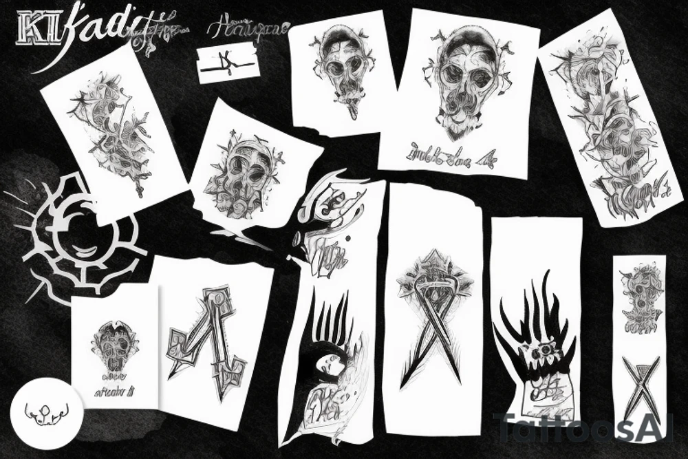 Kind mit Papa verstorben und dann Schatten mit kreuz tattoo idea