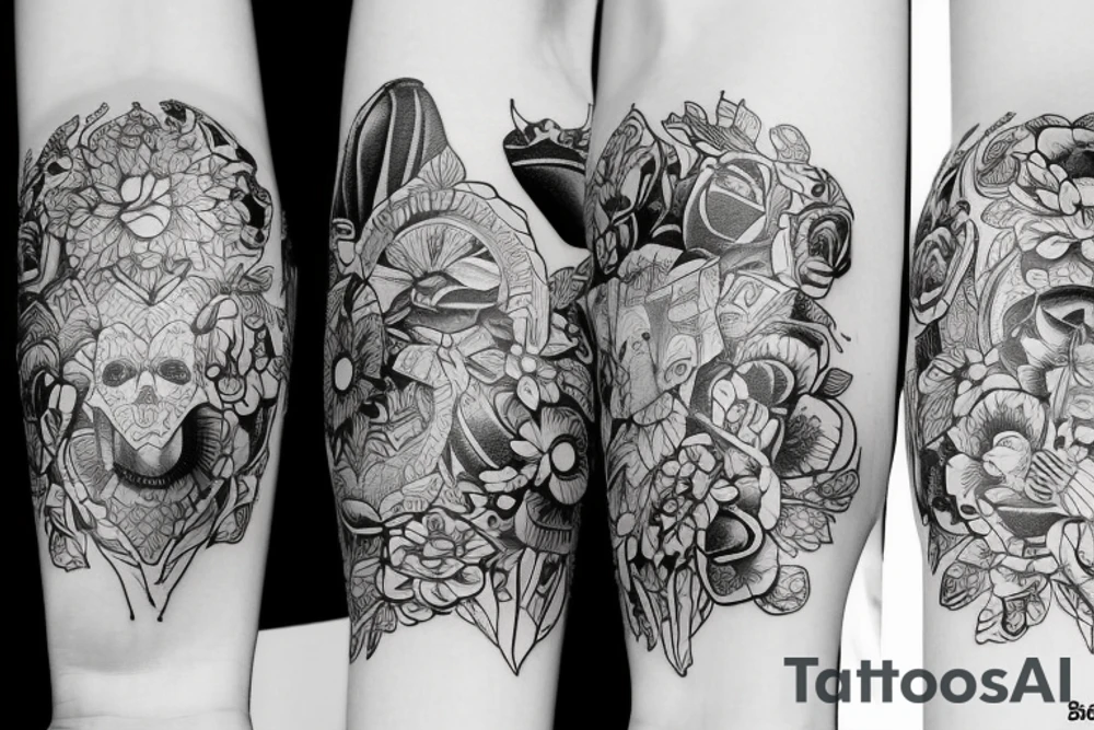 девушка ангел прикрывает крыльями два силуэта tattoo idea