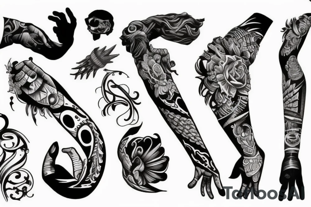Forearm unique tattoo idea