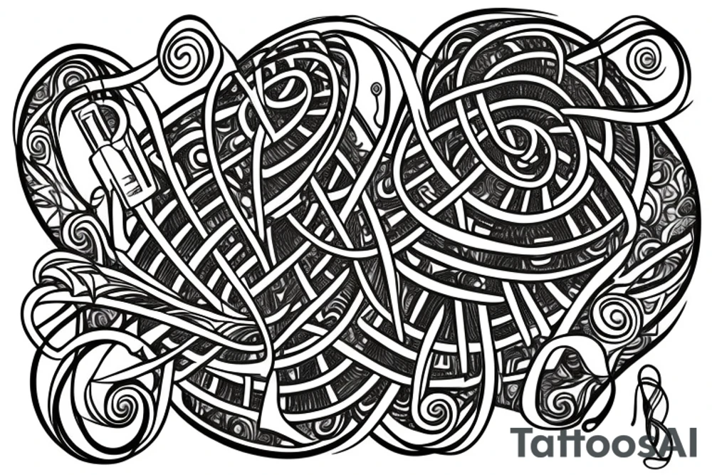 Music dna Helix tattoo idea