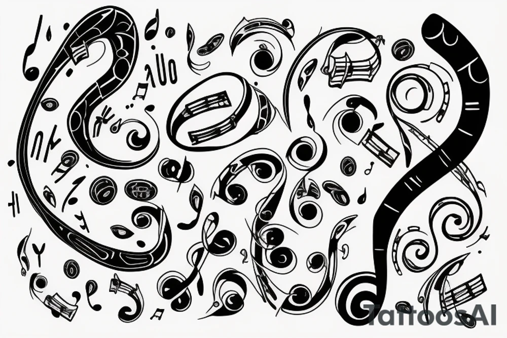Music dna tattoo idea