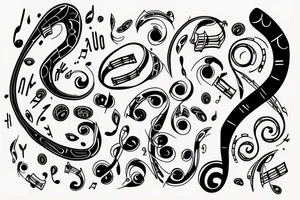 Music dna tattoo idea