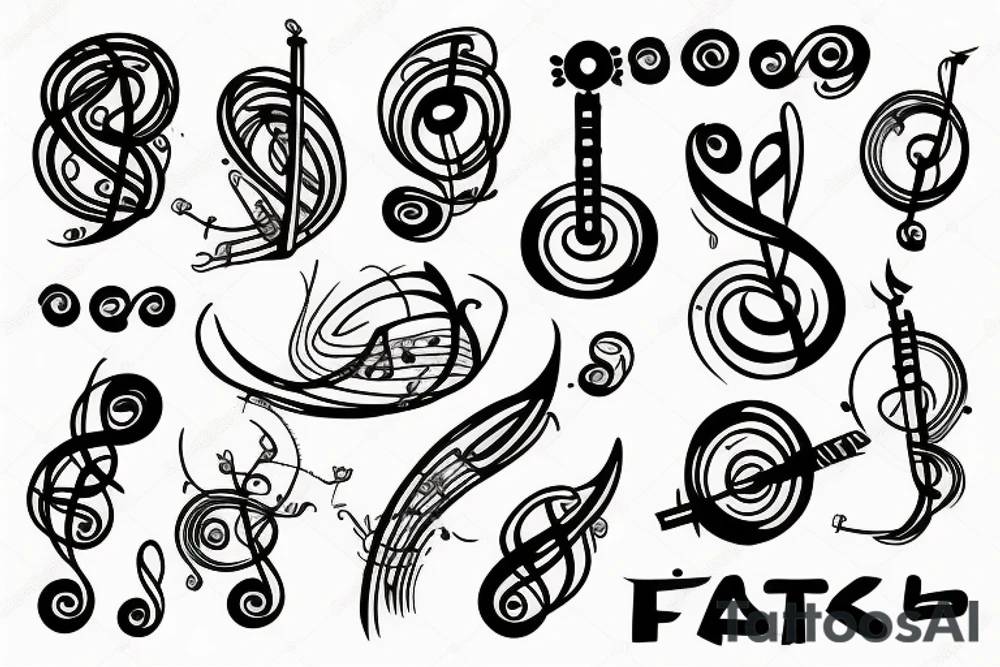 Music dna tattoo idea