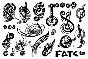 Music dna tattoo idea