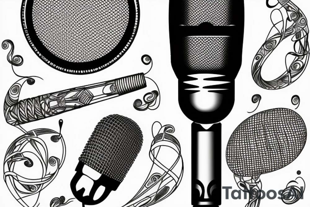 DNA Microphone tattoo idea