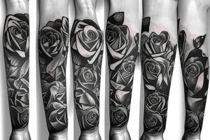 3 pocket watches with roses tattoo idea
