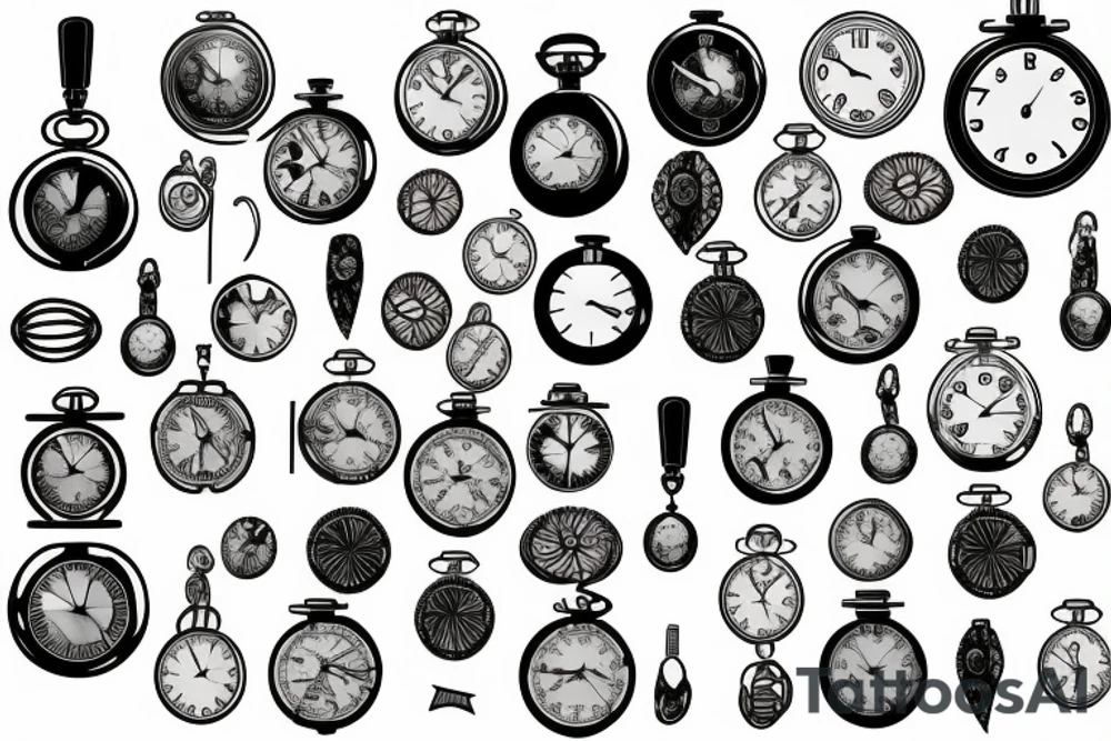 3 pocket watches tattoo idea