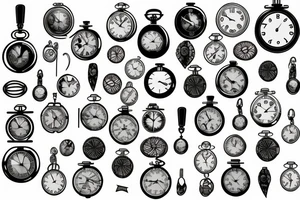 3 pocket watches tattoo idea