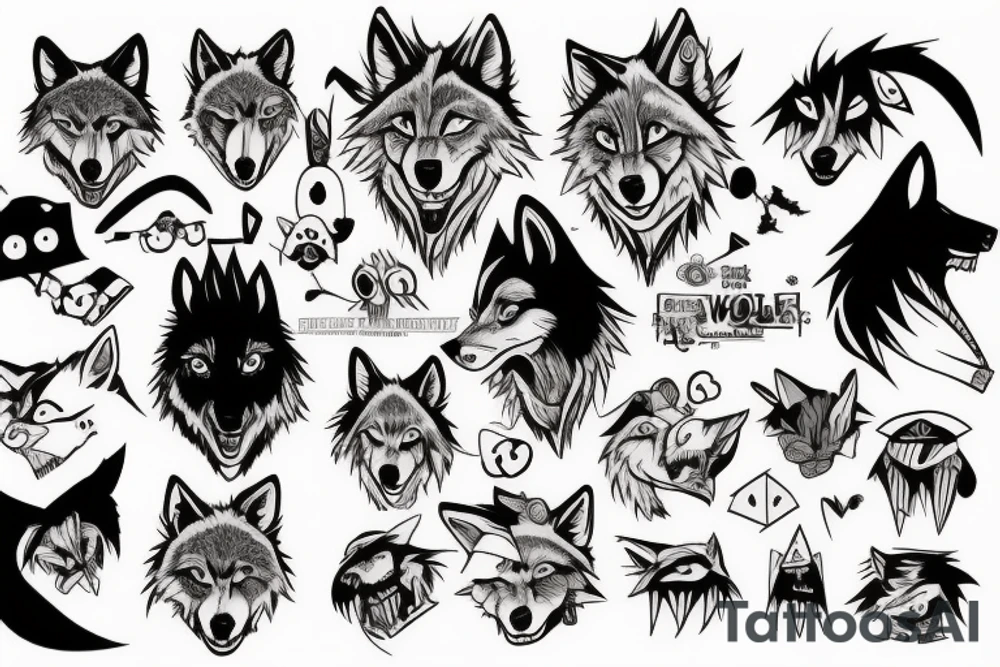 A wolf tattoo idea