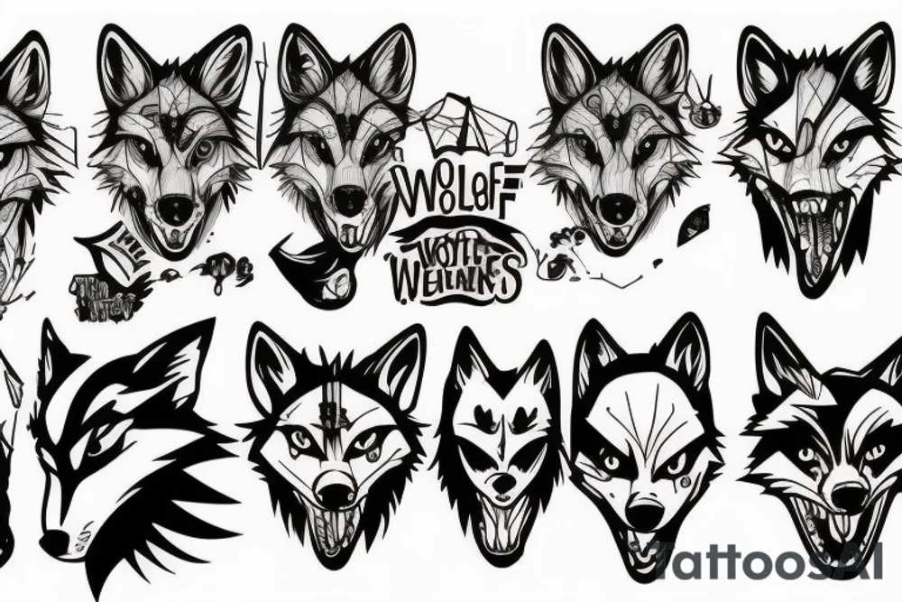 A wolf tattoo idea