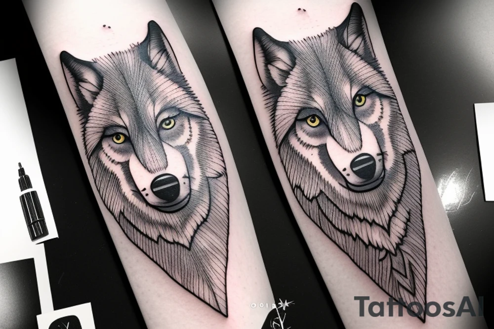 A wolf tattoo idea